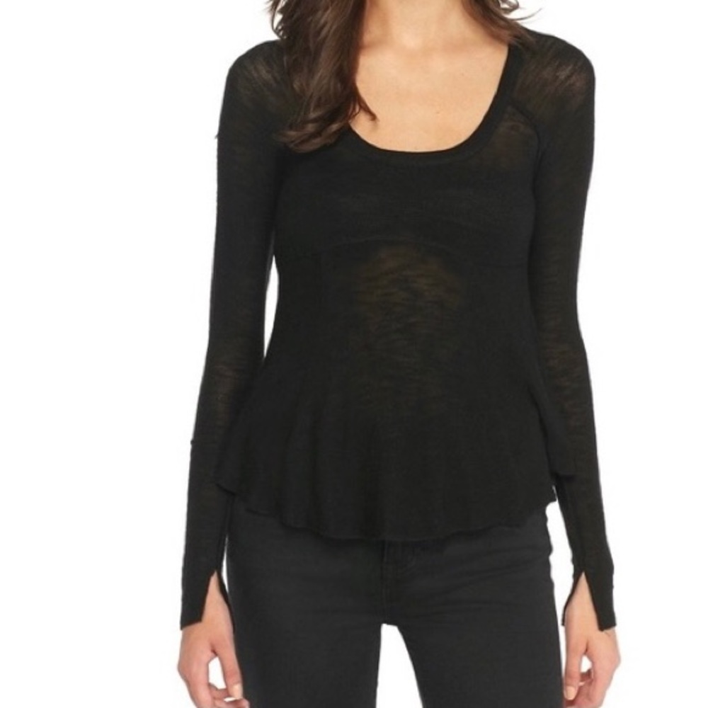 Free People Super Scoop Top Black - Size XS